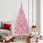 Kunstkerstboom 180 cm roze PVC met 300 LED