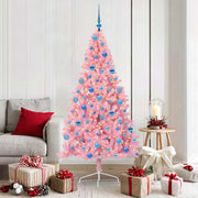 Kunstkerstboom 180 cm roze PVC met 300 LED