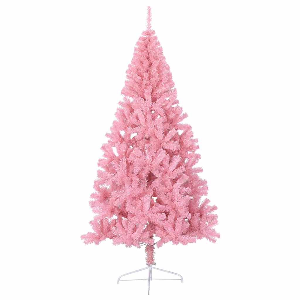 Kunstmatig Voorverlicht Kerstboom met 300 LED Roze 210 cm PVC