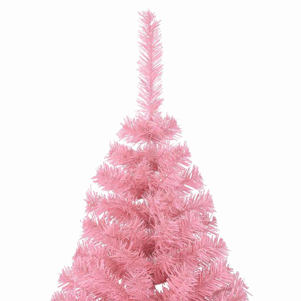 Kunstkerstboom met decoratieve touwlichten Roze 240 cm PVC