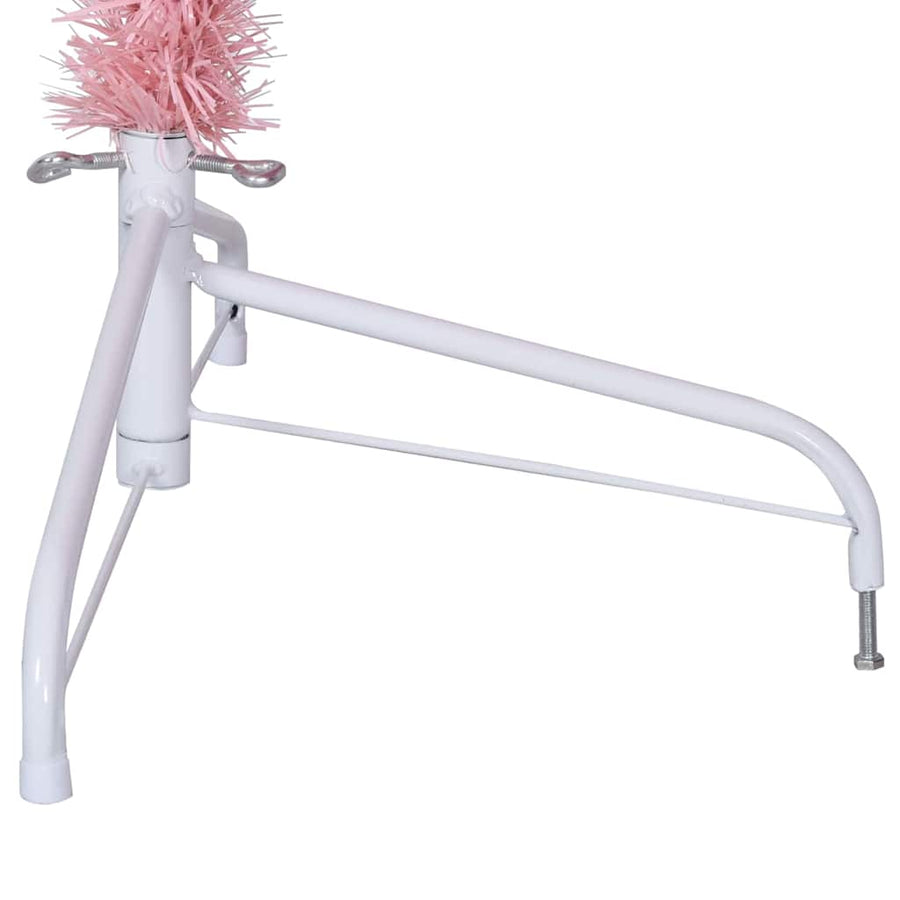 Kunstkerstboom met decoratieve touwlichten Roze 240 cm PVC