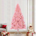 Artificial Pre-Lit Christmas Tree with 300 LED Pink 240 cm PVC