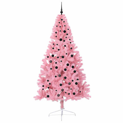 Kunstmatig Voorverlicht Kerstboom met 300 LED Roze 240 cm PVC