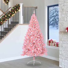 Kunstmatig Voorverlicht Kerstboom met 300 LED Roze 240 cm PVC