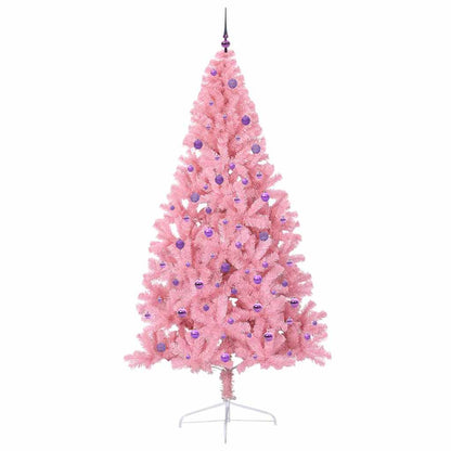 Kunstmatig Voorverlicht Kerstboom met 300 LED Roze 240 cm PVC