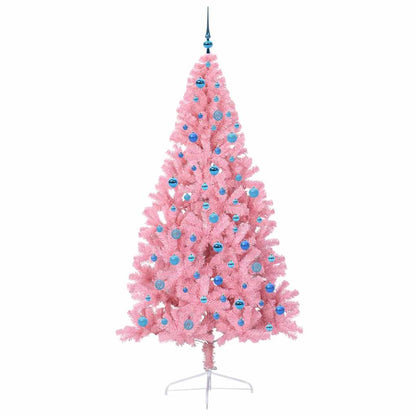 Kunstmatig Voorverlicht Kerstboom met 300 LED Roze 240 cm PVC