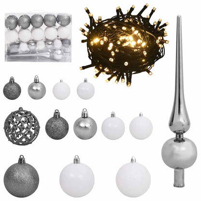 Kunstmatig Voorverlicht Kerstboom met 150 LED Zwart 120 cm PVC