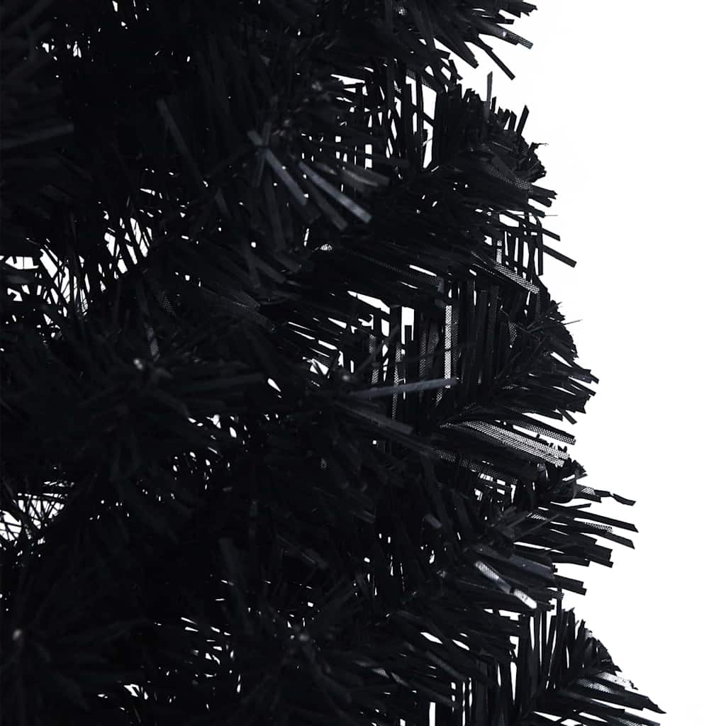 Kunstmatig Voorverlicht Kerstboom met 150 LED Zwart 120 cm PVC