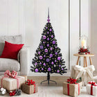 Kerstboom 120 cm zwart met 150 LED PVC