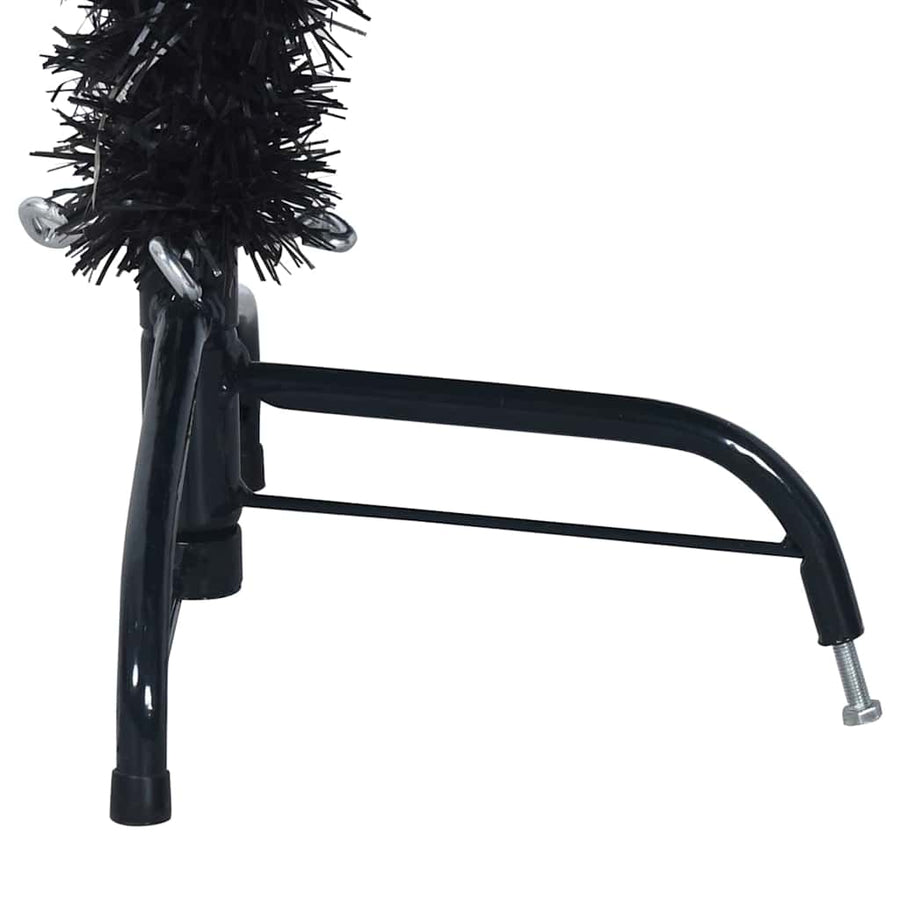 Kunstmatig Voorverlicht Kerstboom met 150 LED Zwart 150 cm PVC