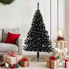 Kerstboom 150 cm zwart met 150 LED