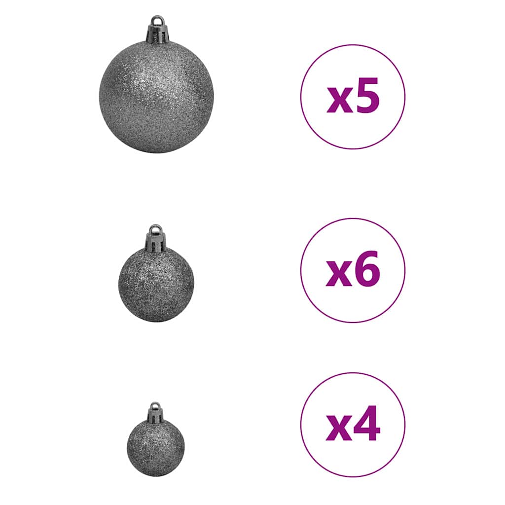 Kunstmatig Voorverlicht Kerstboom met 150 LED Zwart 150 cm PVC