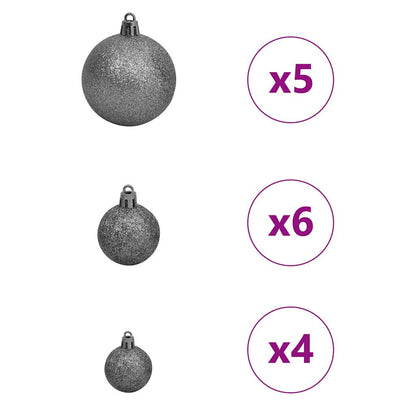 Kunstmatig Voorverlicht Kerstboom met 150 LED Zwart 150 cm PVC