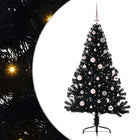 Kunstkerstboom 150 cm zwart met 150 LED
