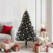Kerstboom 150 cm zwart met 150 warmwit LED
