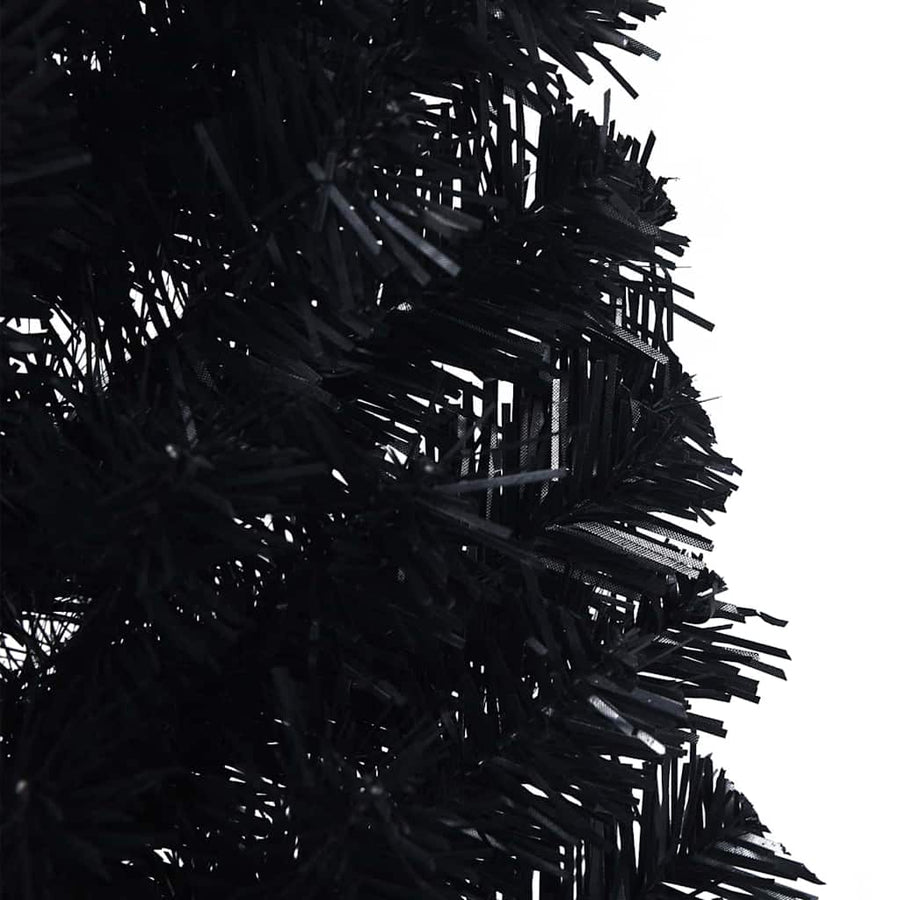 Kunstmatig Voorverlicht Kerstboom met 150 LED Zwart 150 cm PVC