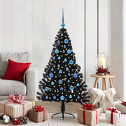Kerstboom 150 cm zwart met 150 LED