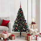 Kunstkerstboom 150 cm zwart met 150 LED
