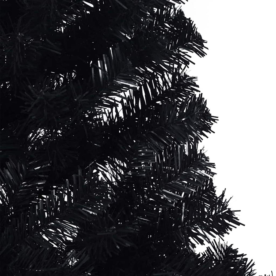 Kunstmatig Voorverlicht Kerstboom met 300 LED Zwart 180 cm PVC