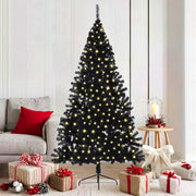 Kunstkerstboom 180 cm zwart met 300 LED