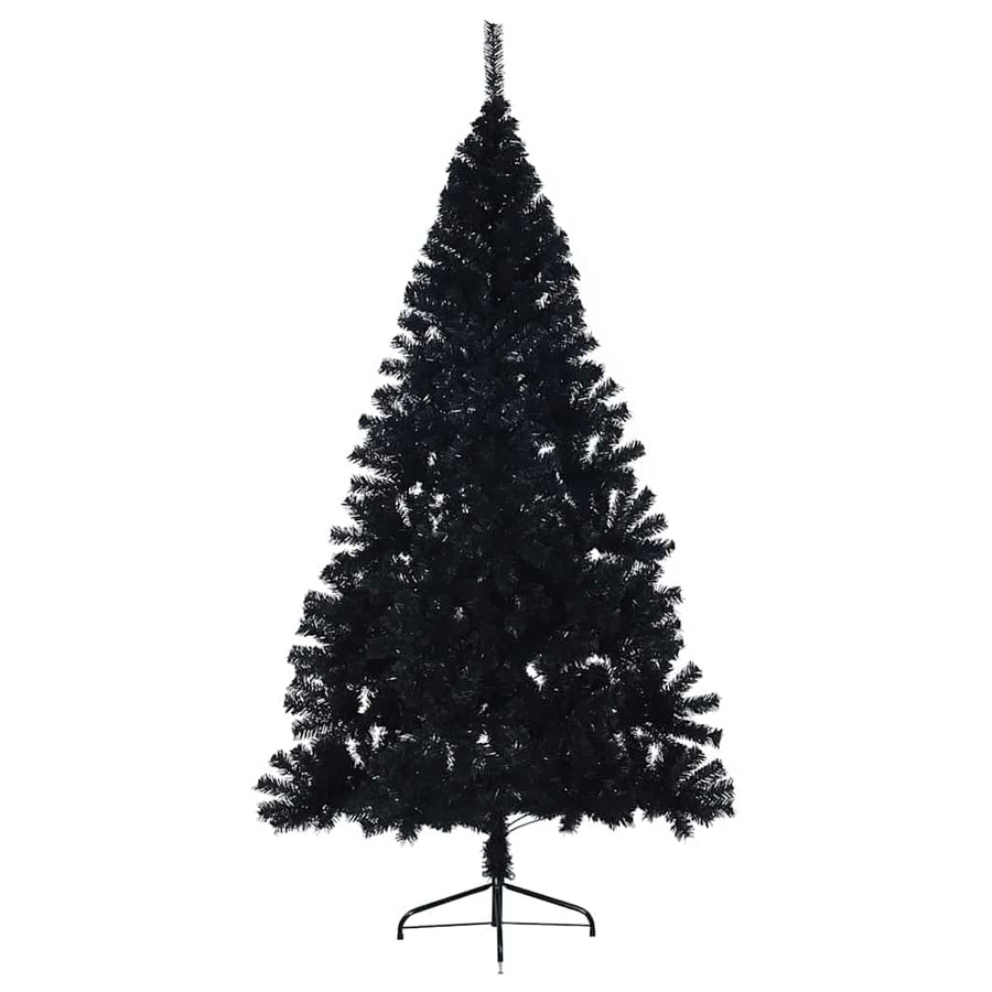 Kunstmatig Voorverlicht Kerstboom met 300 LED Zwart 180 cm PVC