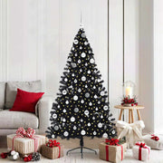 Kerstboom 180 cm zwart met 300 LED PVC