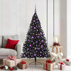 Kerstboom 180 cm zwart met 300 LED PVC