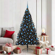 Kerstboom 180 cm zwart met 300 LED PVC