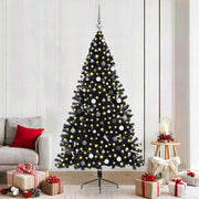 Kunstkerstboom zwart 210 cm met 300 LED