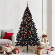 Kerstboom 210 cm zwart 300 LED PVC