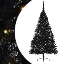 Kunstmatig Voorverlicht Kerstboom met 300 LED Zwart 210 cm PVC
