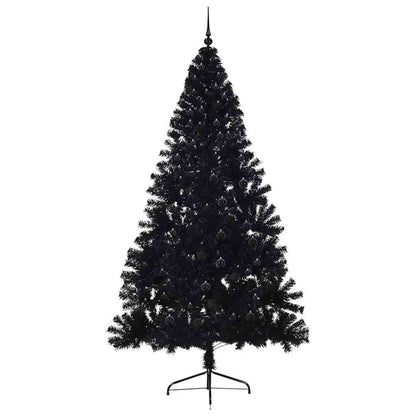 Kunstmatig Voorverlicht Kerstboom Met 300 Led Pvc Zwart 240 cm