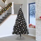 Kunstkerstboom 240 cm zwart 300 LED