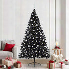 Kunstkerstboom zwart 240 cm met 300 LED