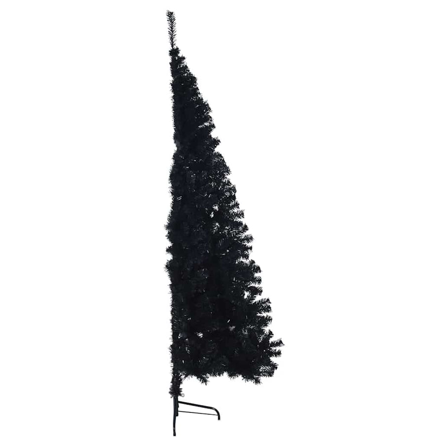 Kunstmatig Voorverlicht Kerstboom Met 300 Led Pvc Zwart 240 cm