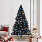 Kunstkerstboom 240 cm zwart met 300 led