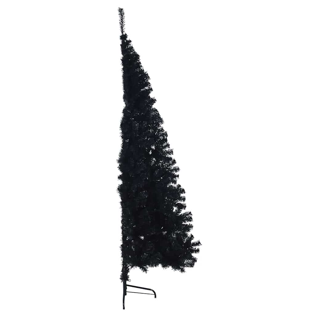 Kunstmatig Voorverlicht Kerstboom Met 300 Led Pvc Zwart 240 cm