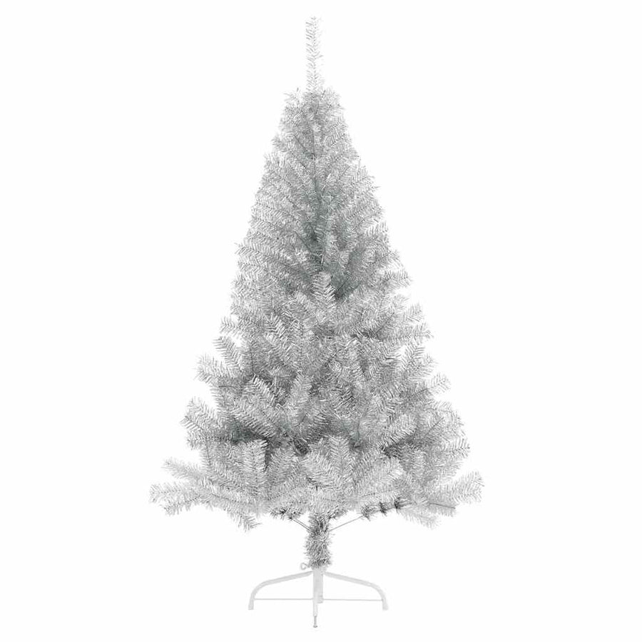 Kunstmatig Voorverlicht Kerstboom met 150 LED Zilver 120 cm PET