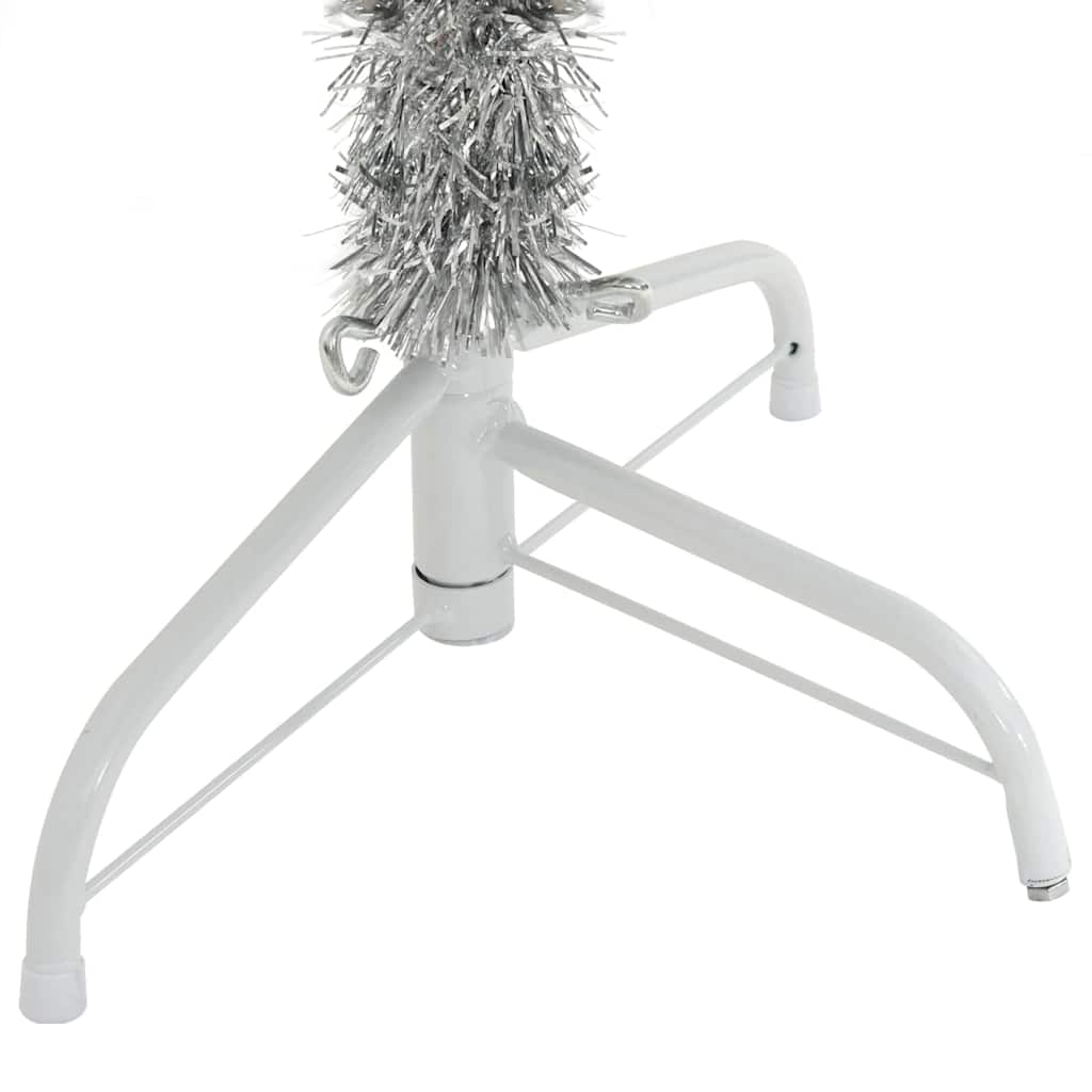 Kunstmatig Voorverlicht Kerstboom met 150 LED Zilver 150 cm PET