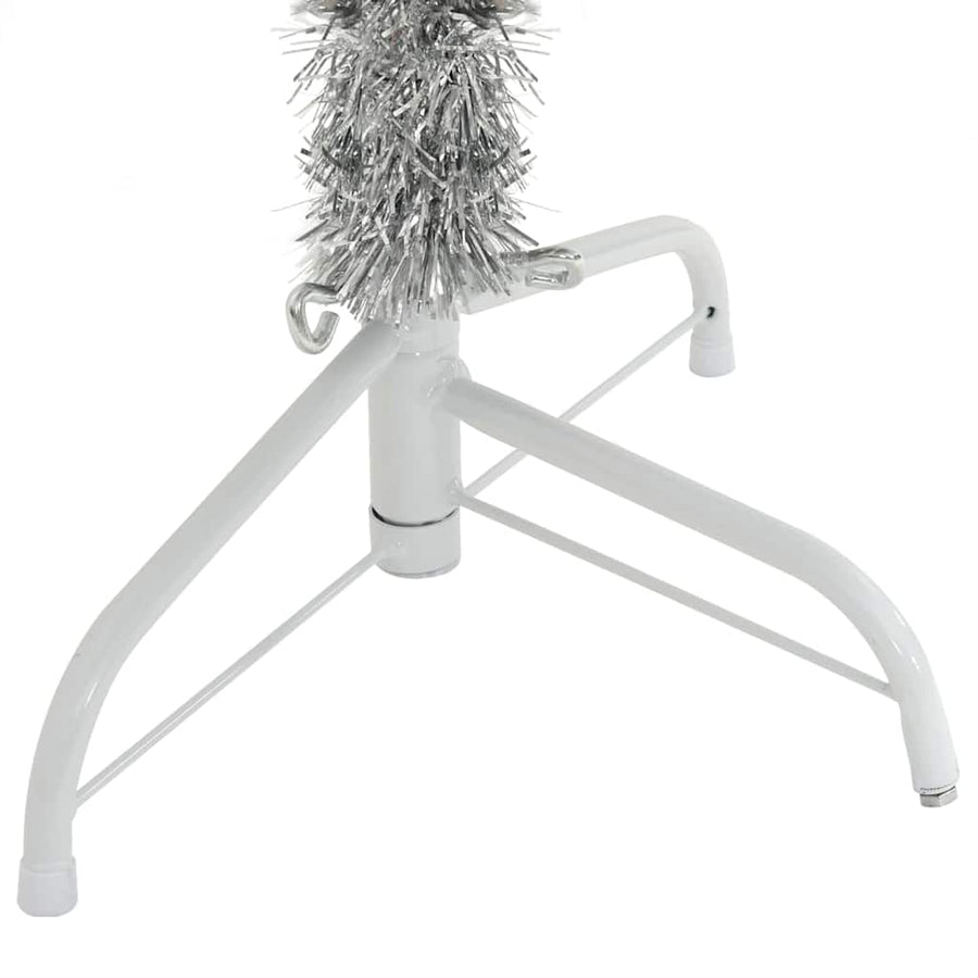Kunstmatig Voorverlicht Kerstboom met 150 LED Zilver 150 cm PET