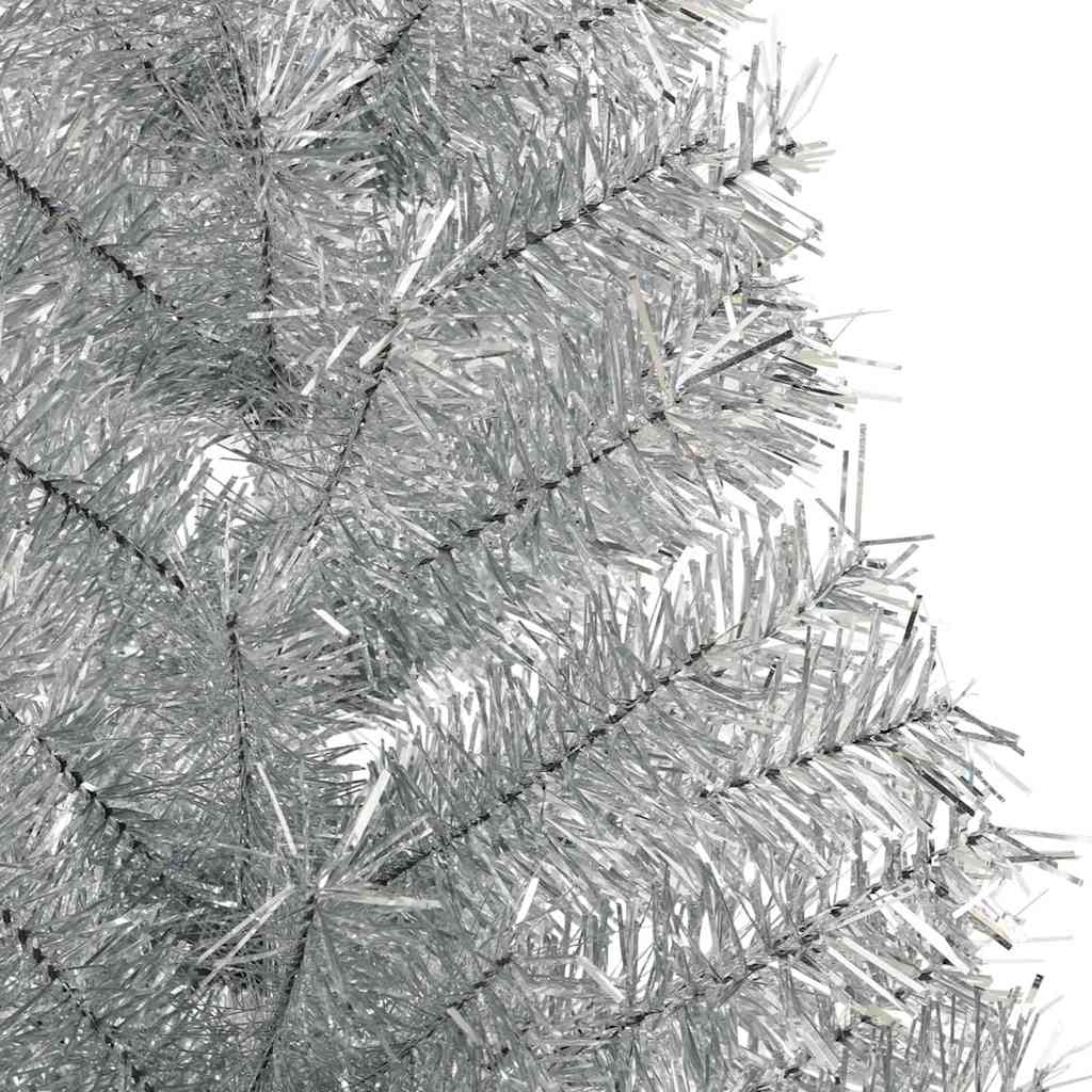 Kunstmatig Voorverlicht Kerstboom met 150 LED Zilver 150 cm PET