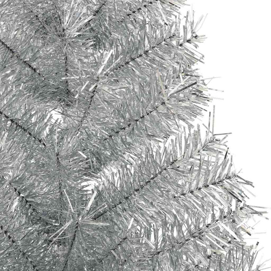 Kunstmatig Voorverlicht Kerstboom Zilver 180 cm PET
