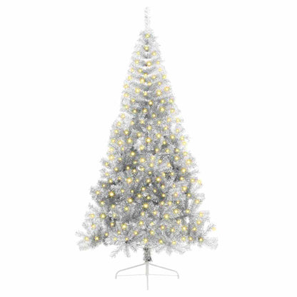 Kunstmatig Voorverlicht Kerstboom met 300 LED Zilver 210 cm PET