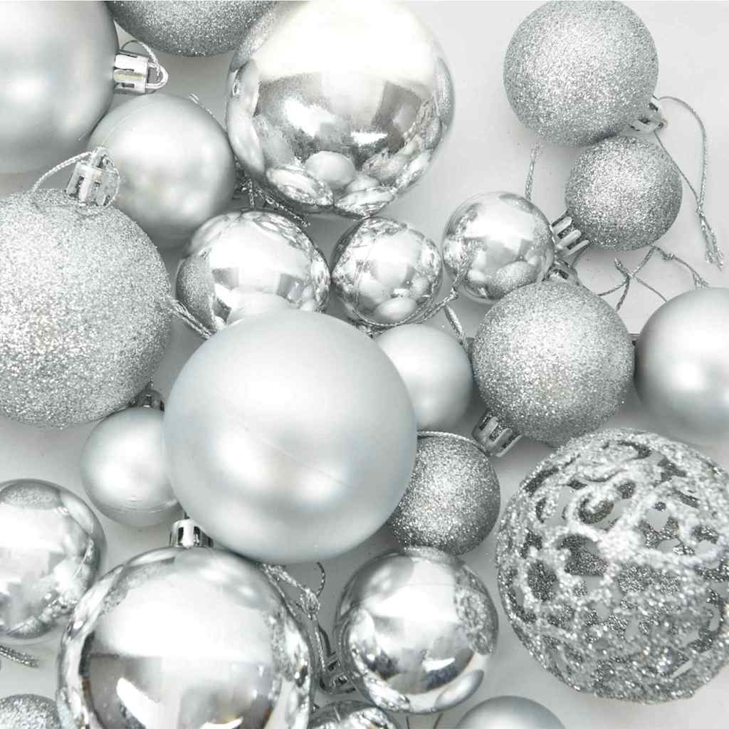 Kunstmatig Voorverlicht Kerstboom met 300 LED Zilver 210 cm PET