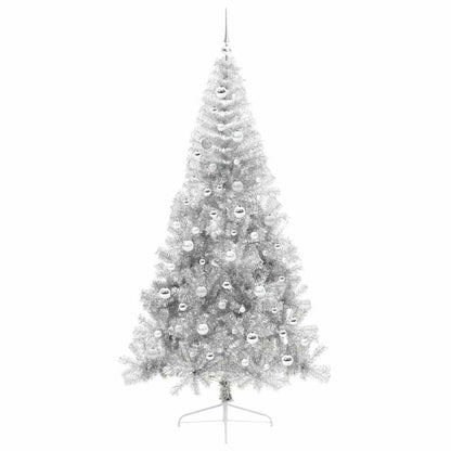 Kunstmatig Voorverlicht Kerstboom met 300 LED Zilver 210 cm PET