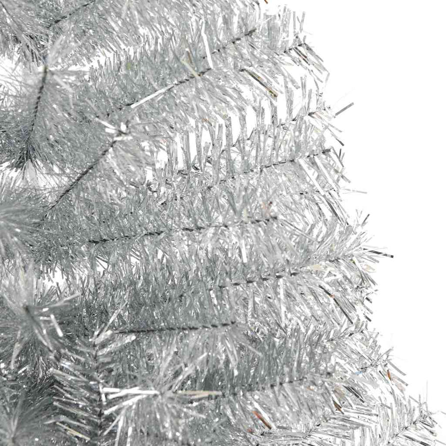 Kunstmatig Voorverlicht Kerstboom met 300 LED Zilver 210 cm PET
