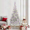 Kunstmatig Voorverlicht Kerstboom met 300 LED Zilver 210 cm PET