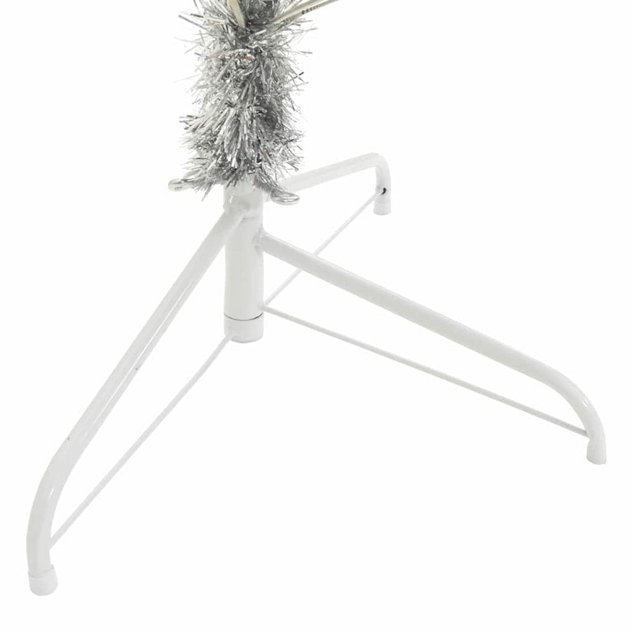Kunstkerstboom met decoratieve touwlichten Zilver 240 cm PET