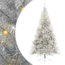 Kunstkerstboom met decoratieve touwlichten Zilver 240 cm PET