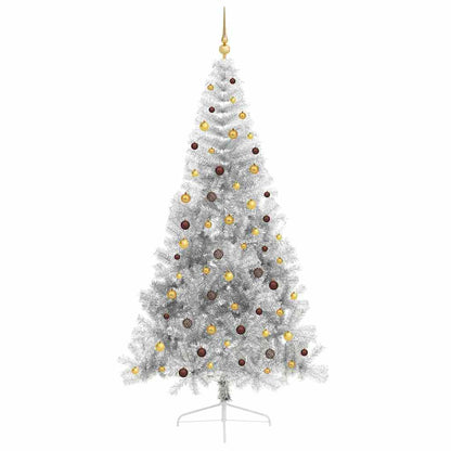 Kunstmatig Voorverlicht Kerstboom met 300 LED Zilver 240 cm PET